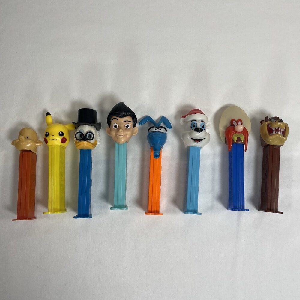 Lot of 8 PEZ Dispensers – Pokémon, Disney, Looney Tunes, Holiday & More